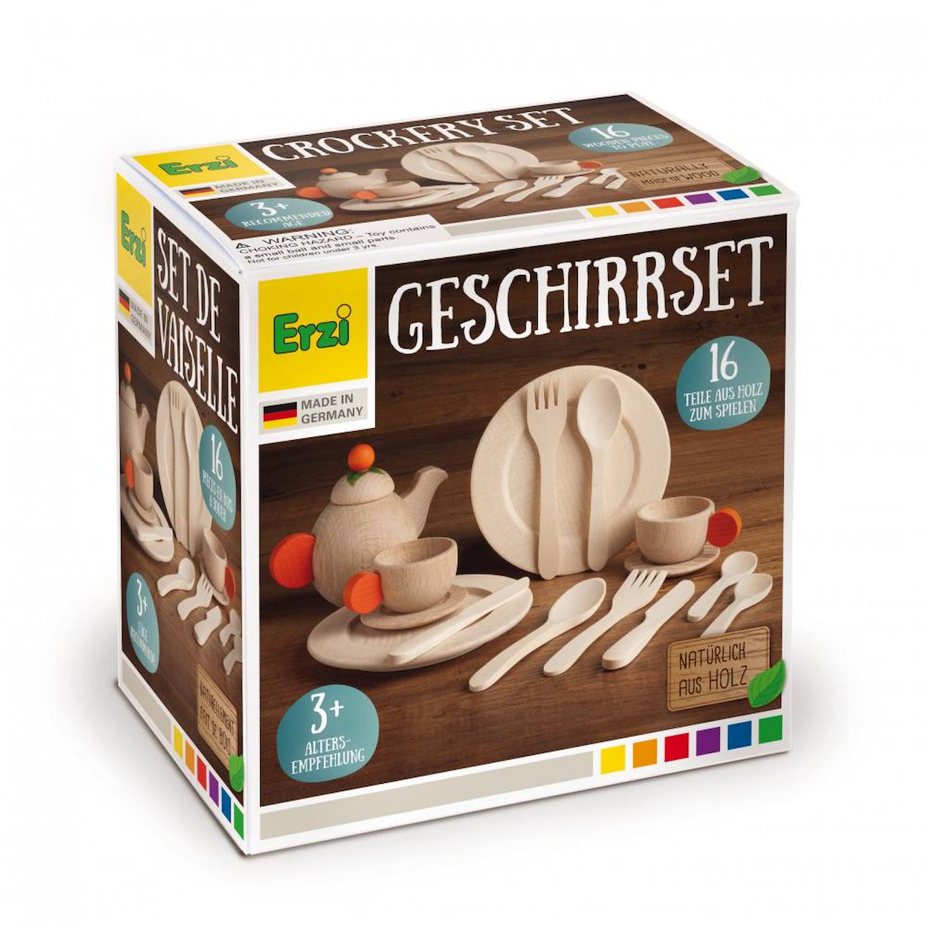 Set de vaisselle naturel 16 pièces beige