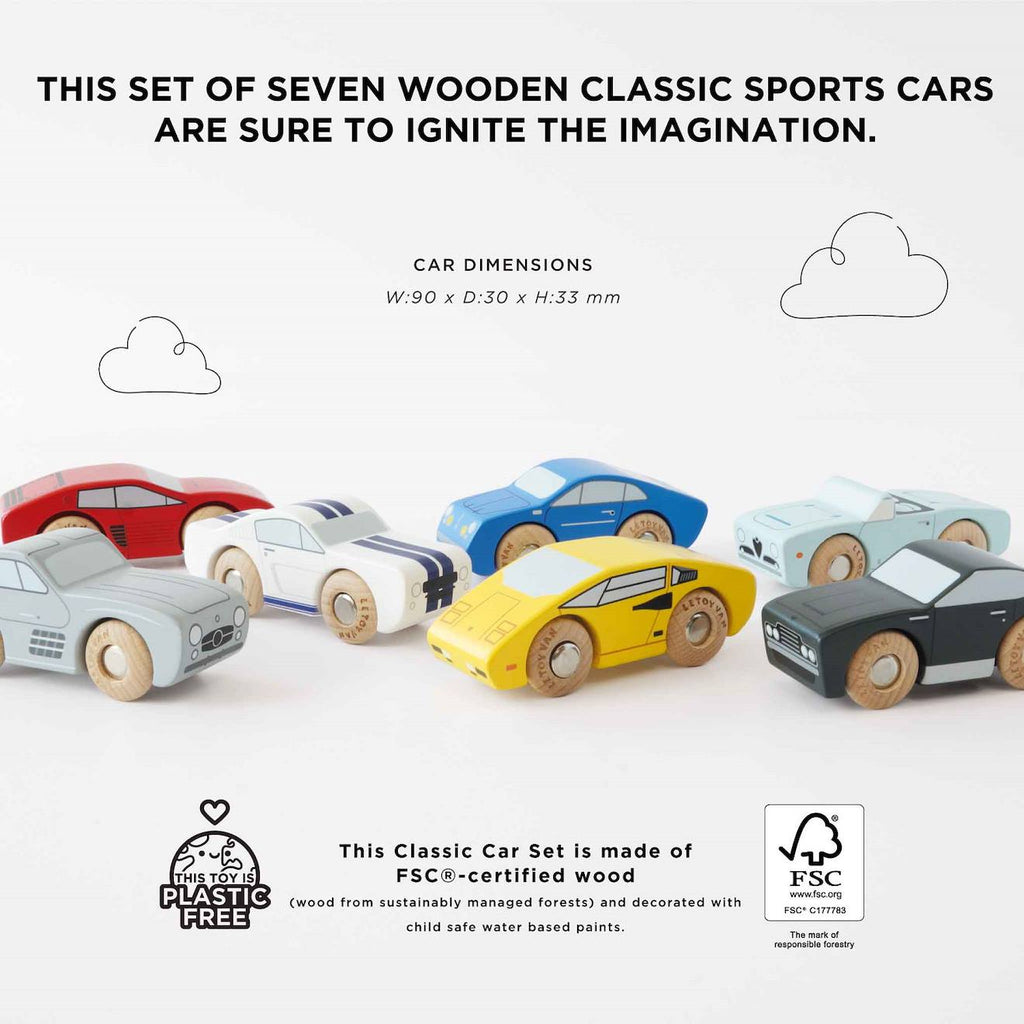 Set de voitures de sport beige