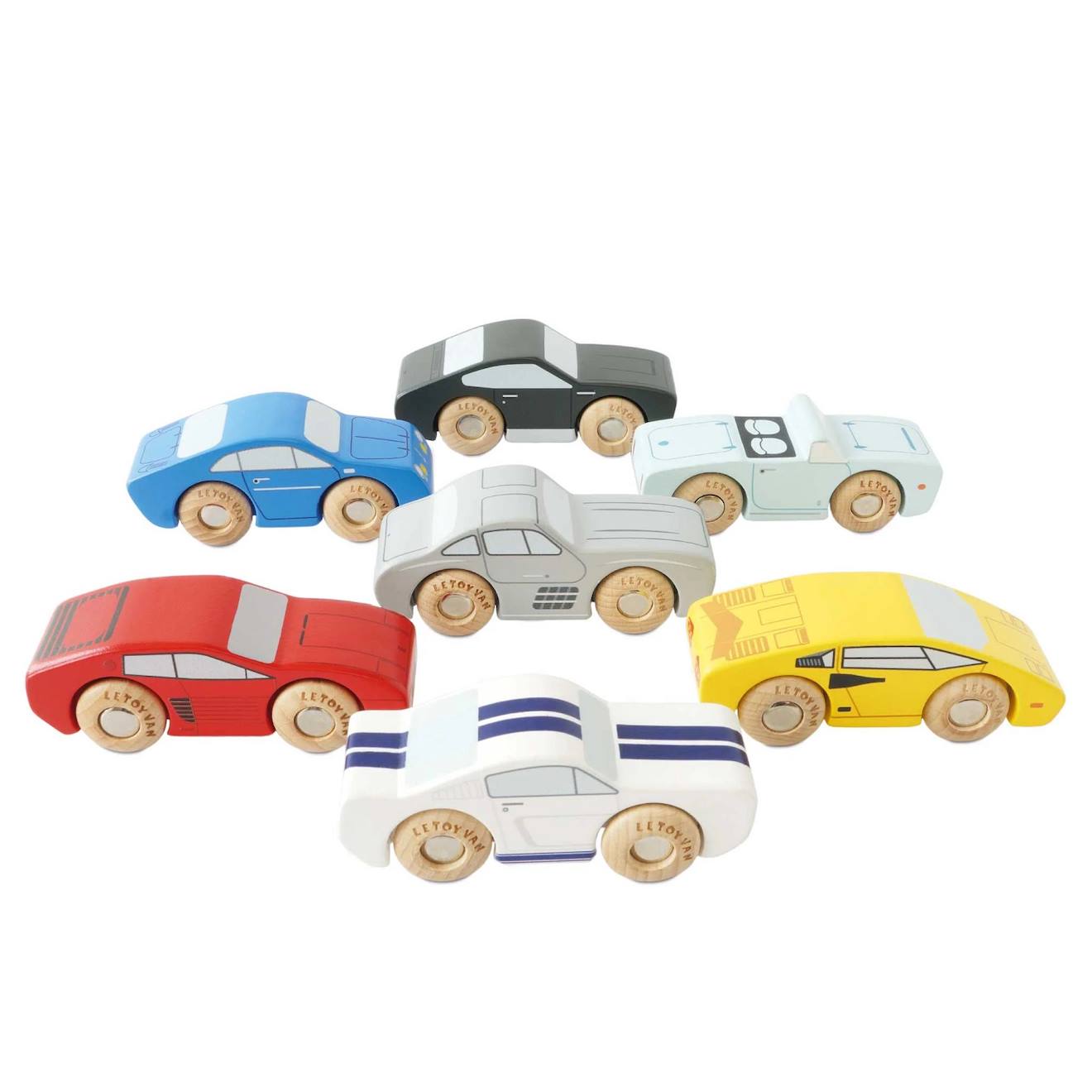 Set de voitures de sport beige