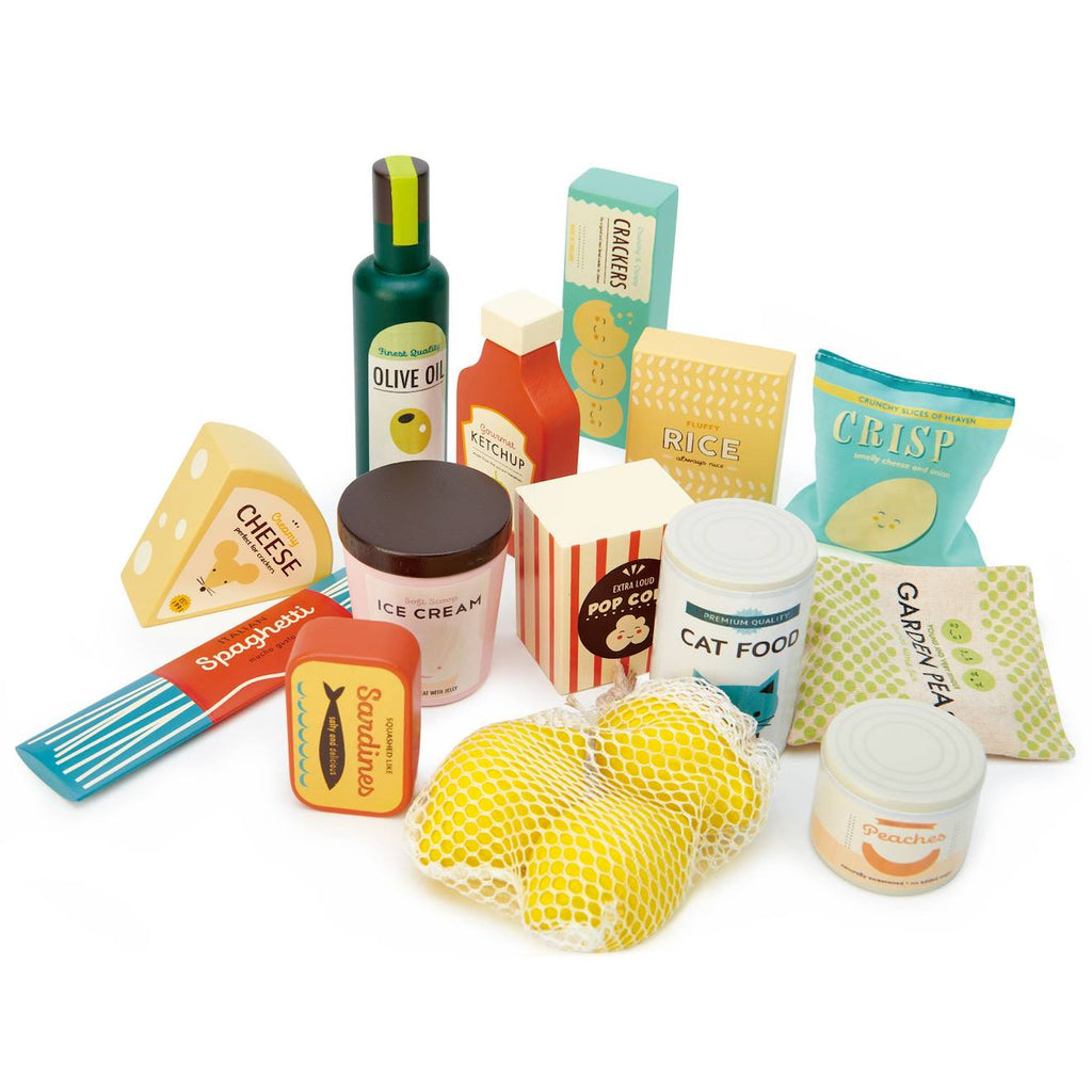 Set d'épicerie de supermarché jaune