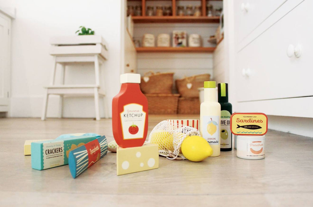 Set d'épicerie de supermarché jaune