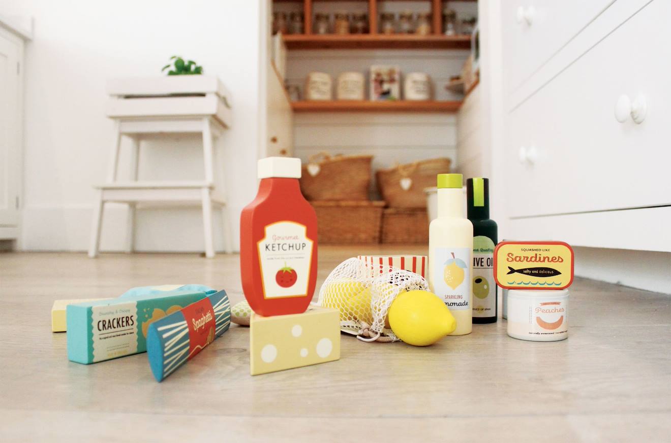 Set d'épicerie de supermarché jaune