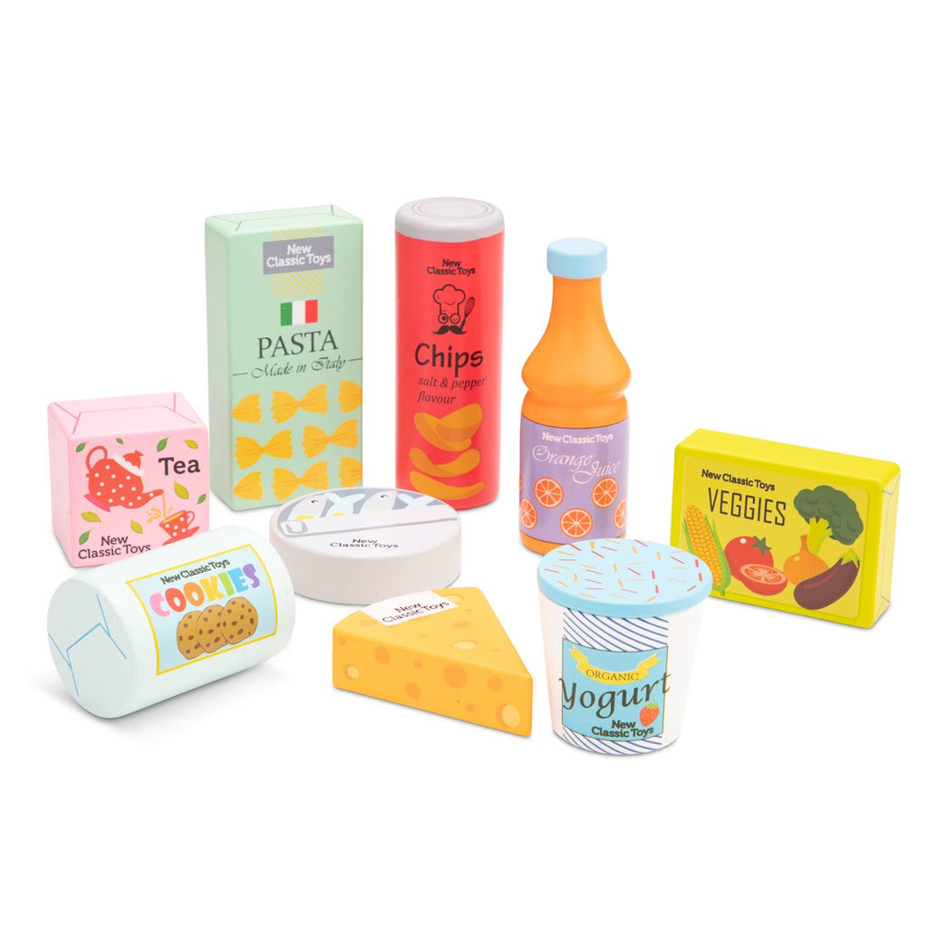 Set d'épicerie en bois vert