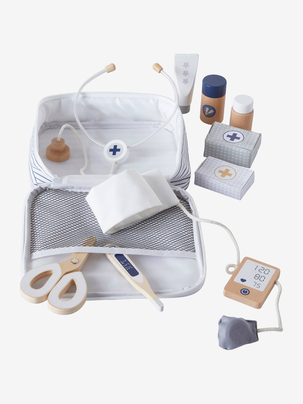 Set docteur poupon en bois FSC blanc