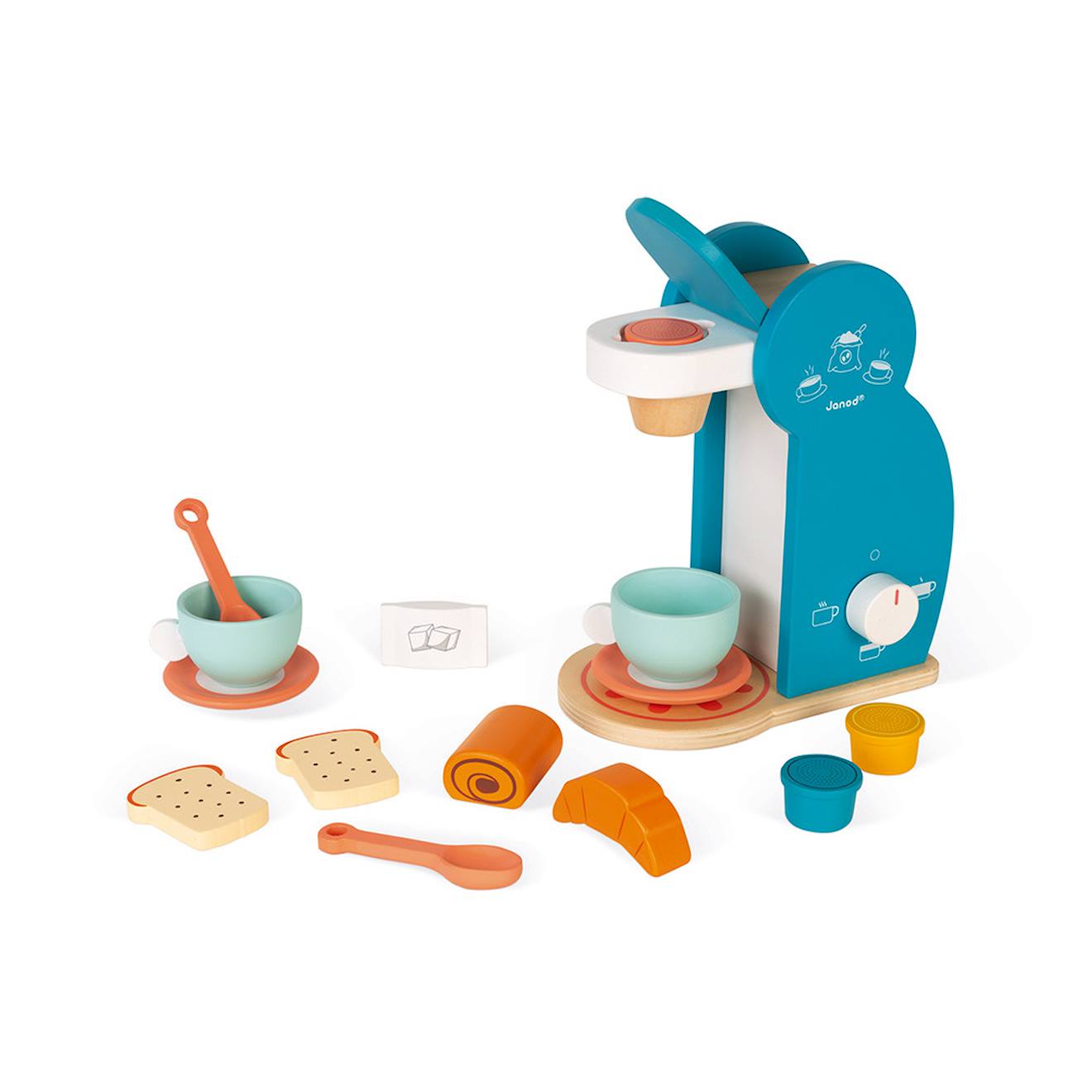 Set du petit déjeuner en bois multicolore