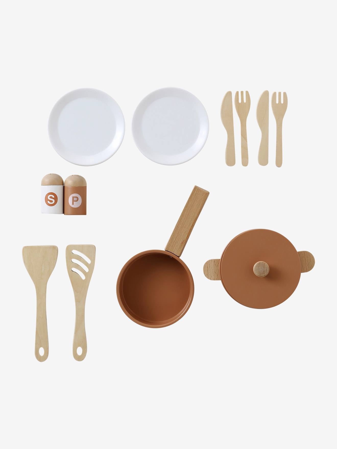 Set d'ustensiles de cuisine caramel en bois FSC caramel