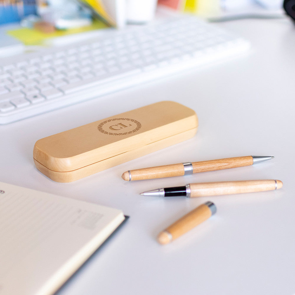 Set Écriture Initiales à Personnaliser - Stylo Personnalisé