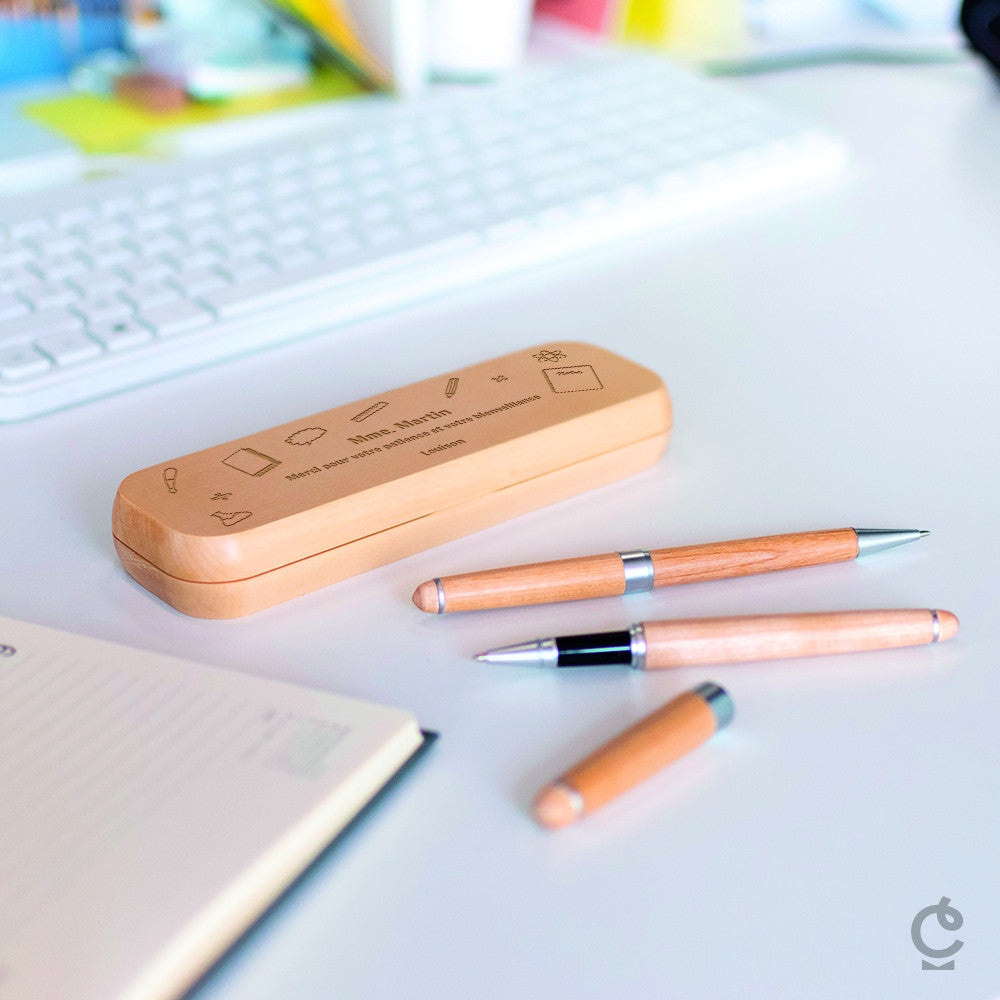 Set Écriture Maîtresse à Personnaliser - Stylo Personnalisé