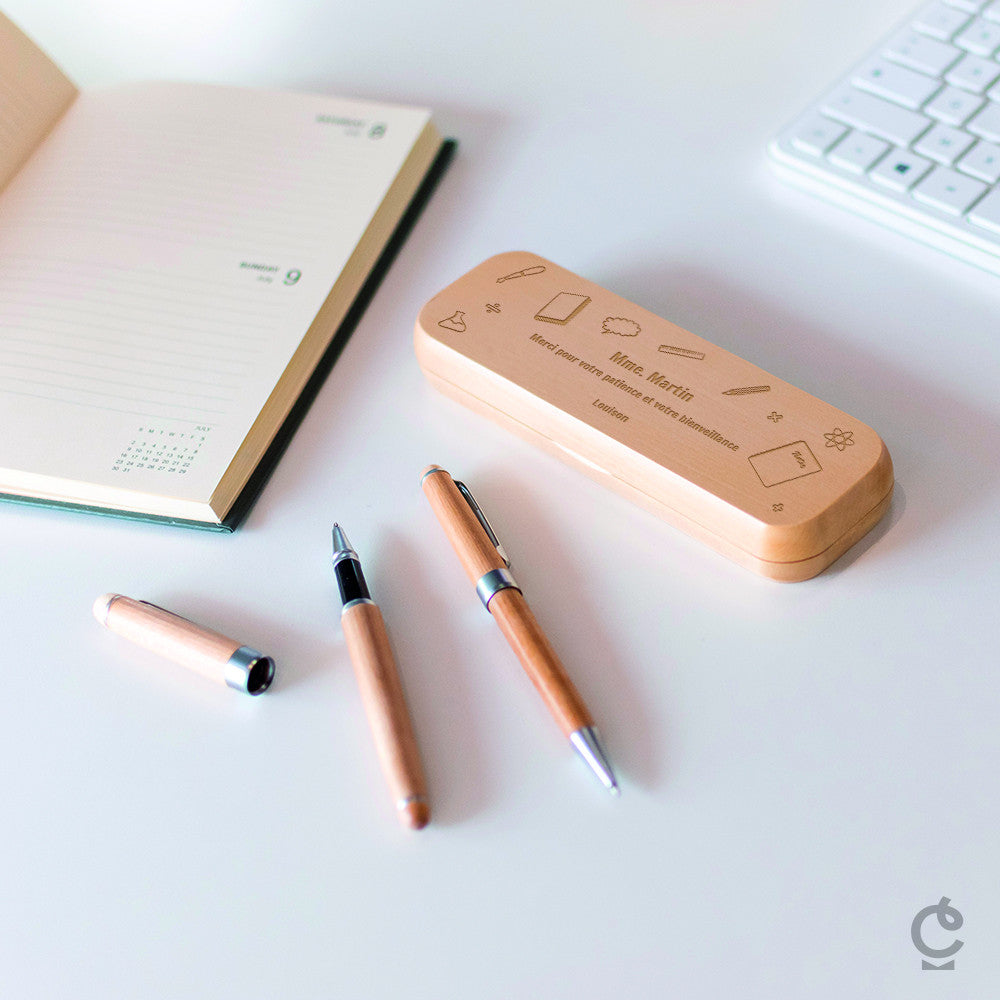 Set Écriture Maîtresse à Personnaliser - Stylo Personnalisé