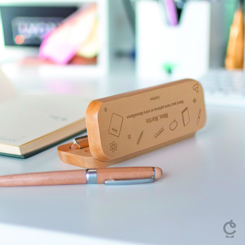 Set Écriture Maîtresse à Personnaliser - Stylo Personnalisé