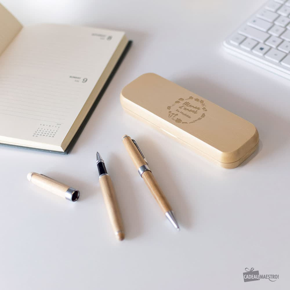 Set Écriture Maman d'Amour à Personnaliser - Stylo Personnalisé CadoMaestro