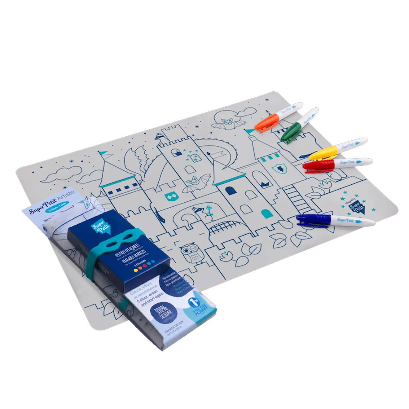 Set en silicone à colorier - château multi-coloured
