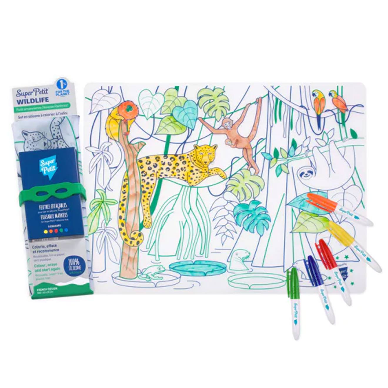 Set en silicone à colorier - forêt amazonienne multi-coloured