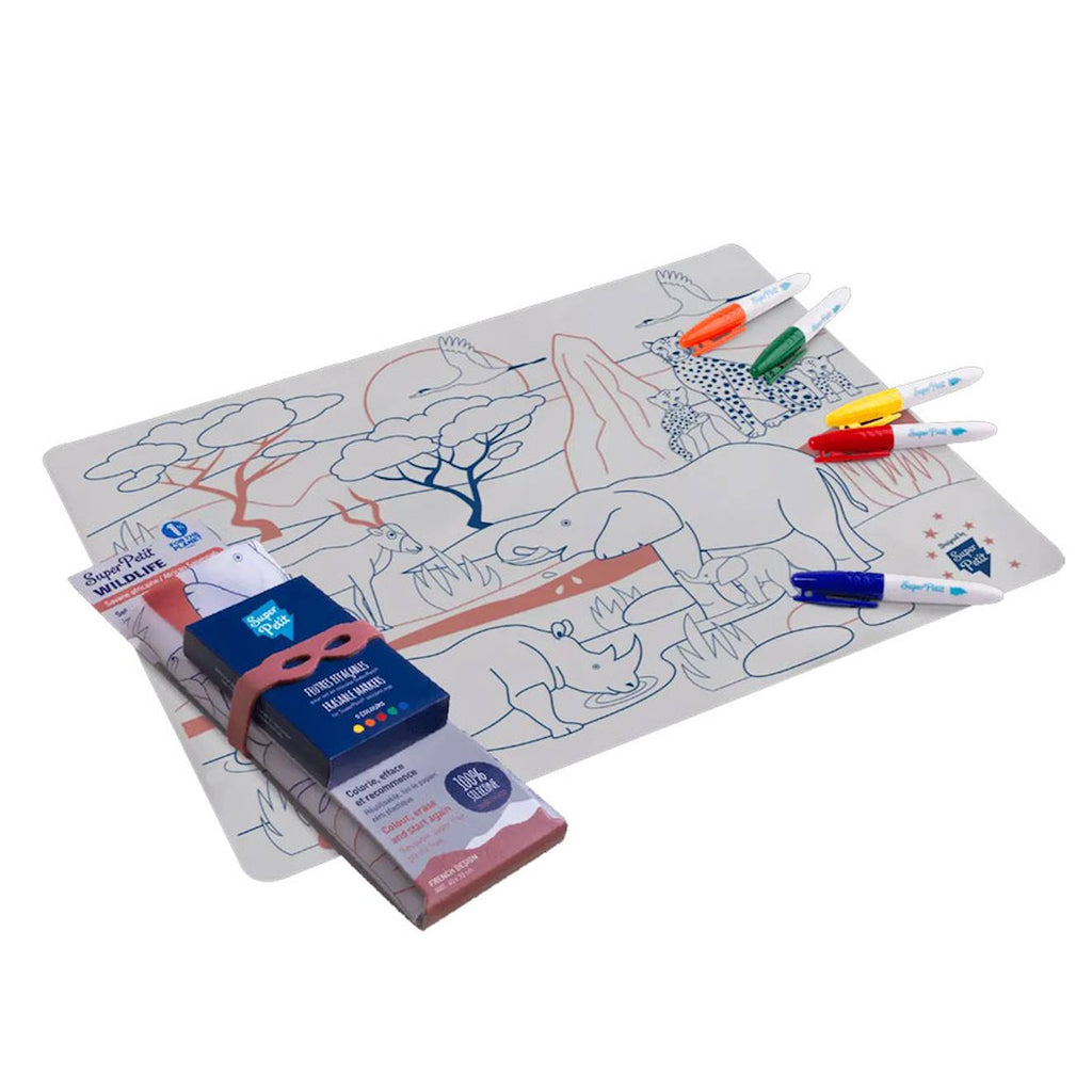 Set en silicone à colorier - savane multi-coloured