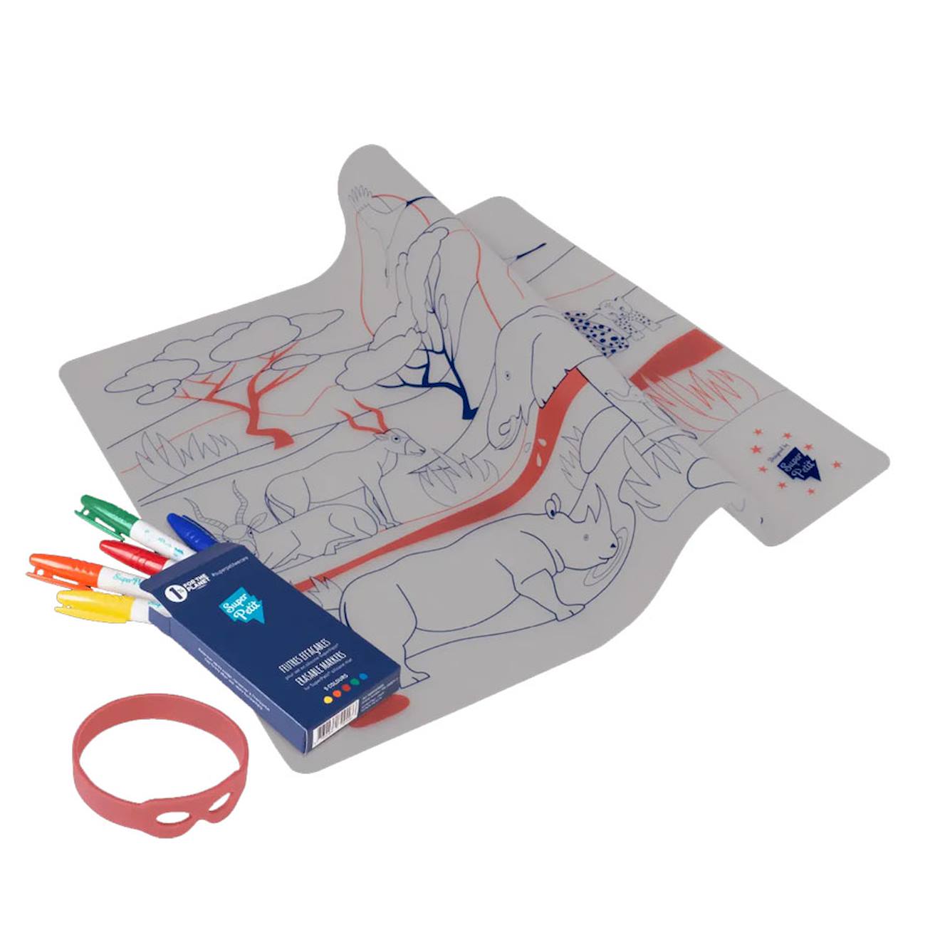 Set en silicone à colorier - savane multi-coloured