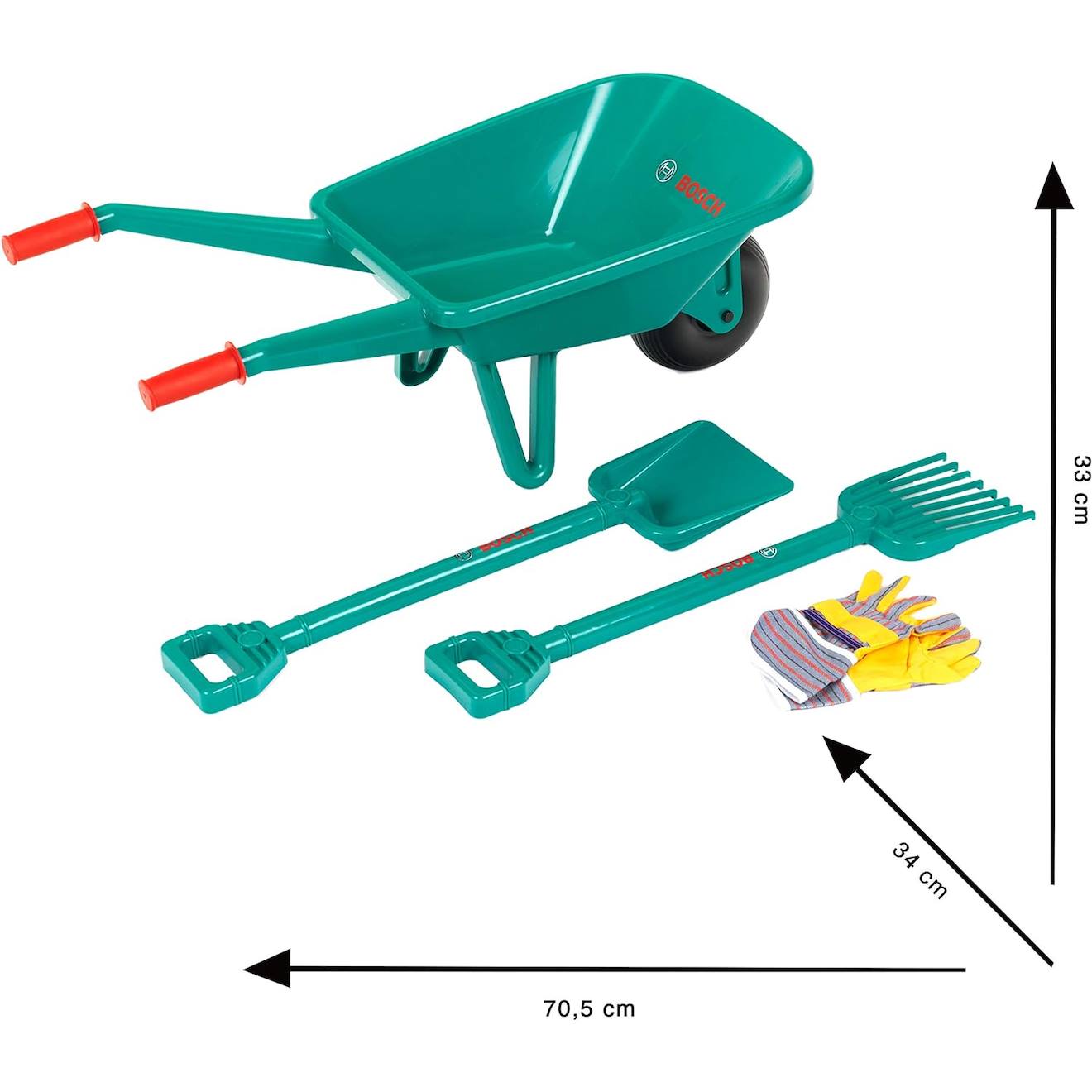 Set jardin bosch avec brouette 4 pièces vert