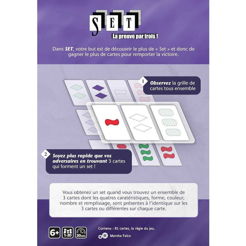 Set - jeu d'observation et rapidité bleu