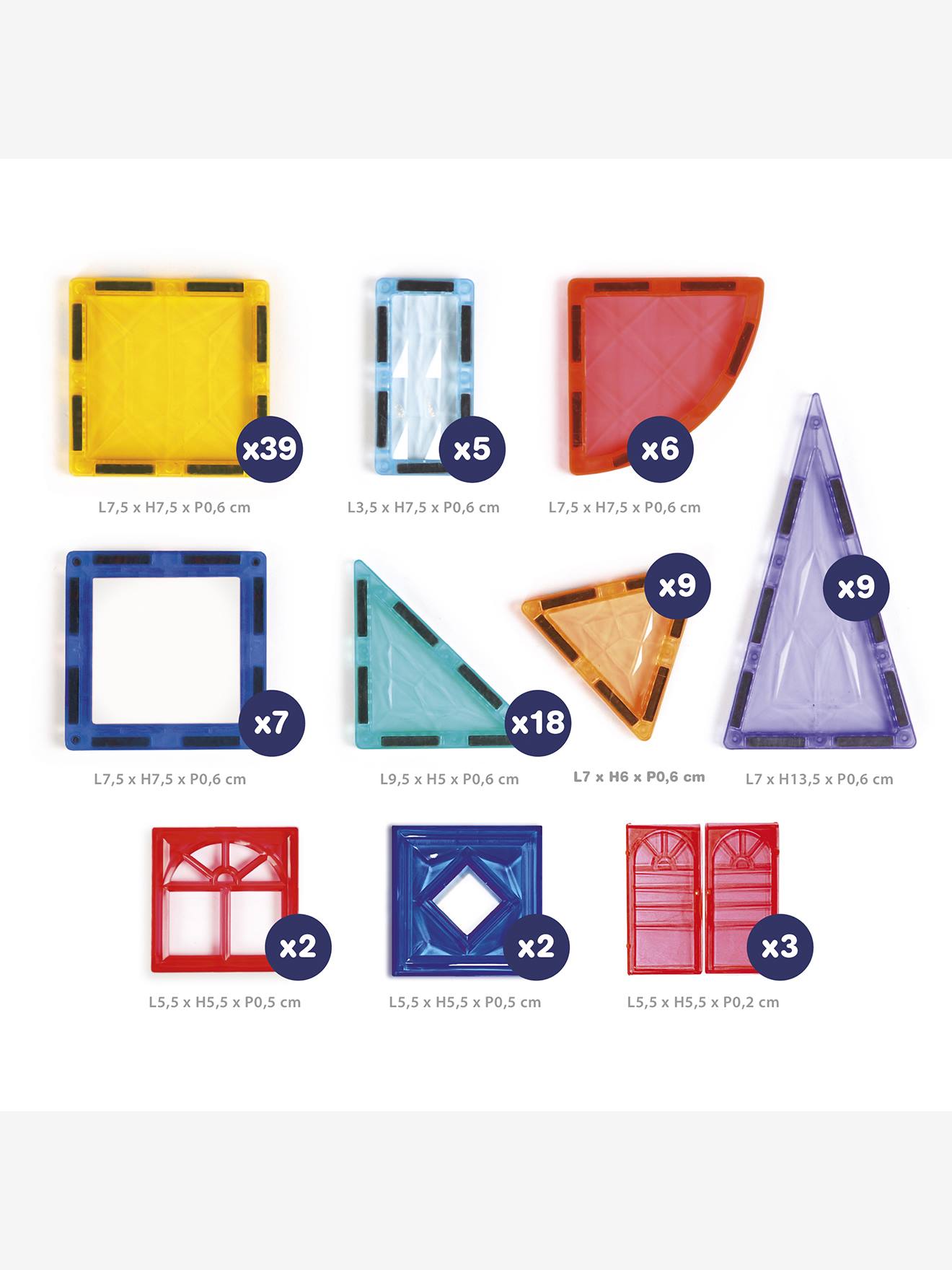 Set magnetic XXL multicolore