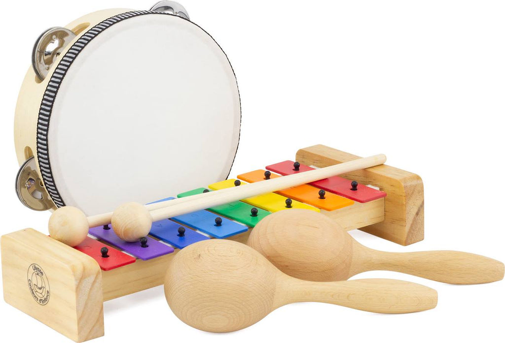 Set musical 3 instruments beige