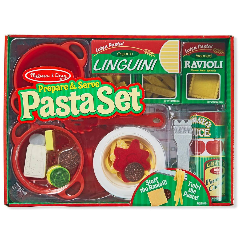 Set préparer et servir les pâtes rouge