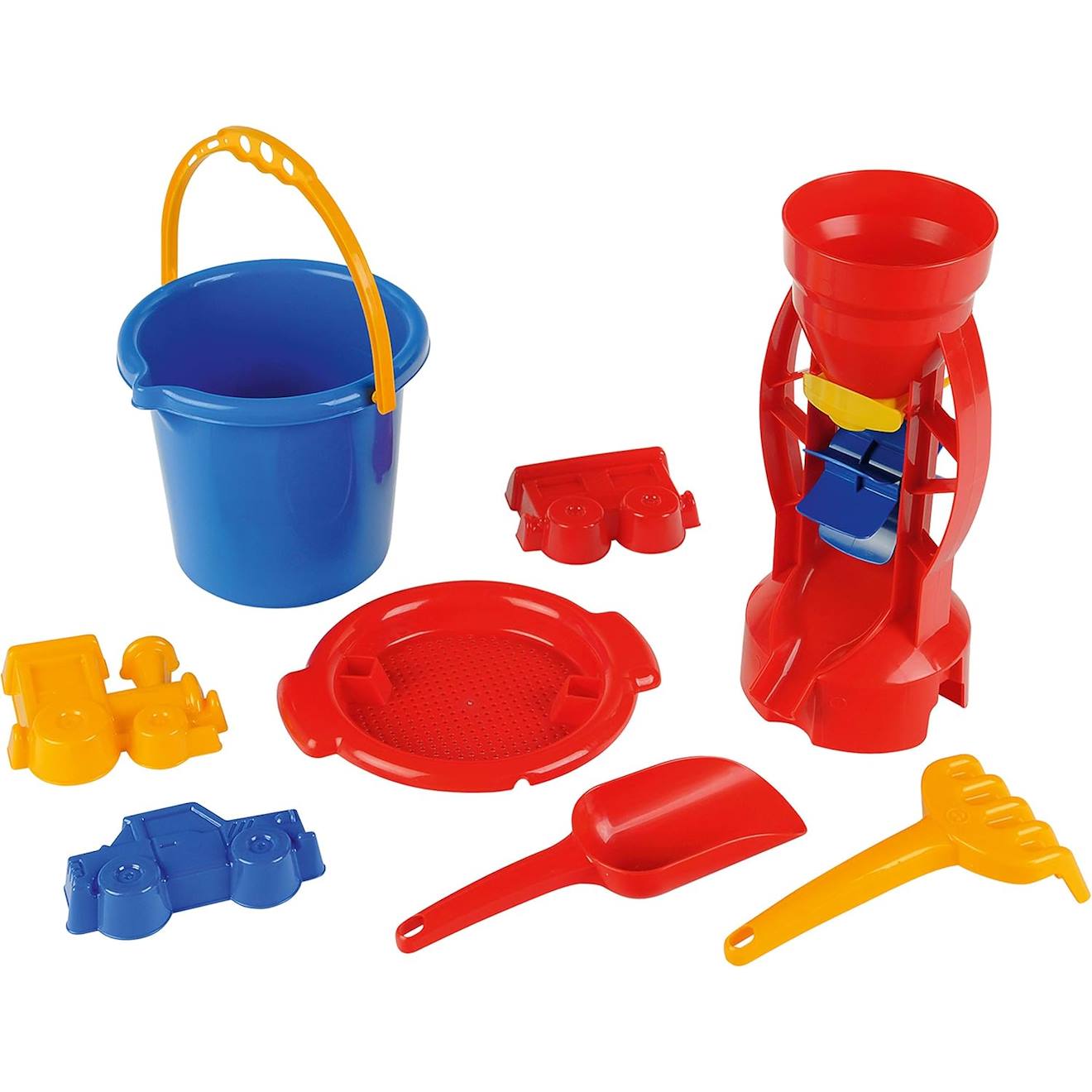 Set seau de plage 8 pièces multicolore