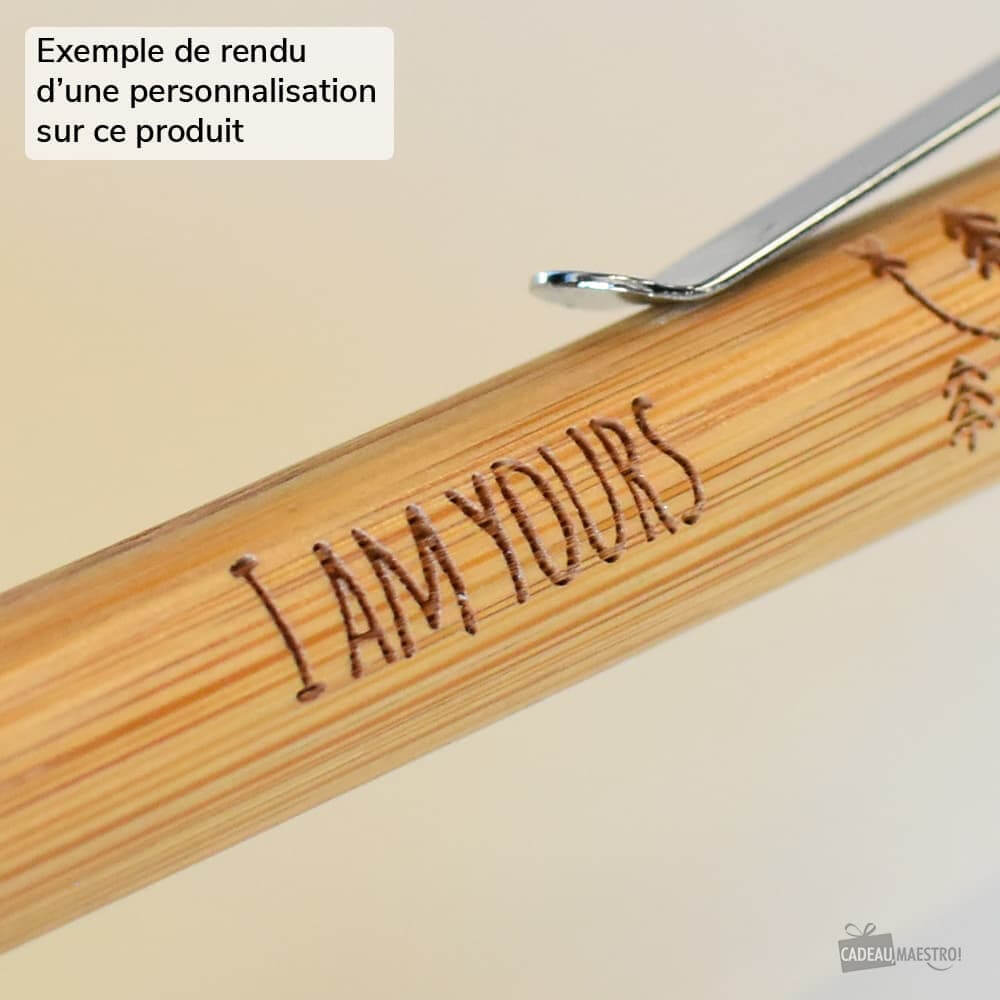 Set de Stylos Bambou La Plume à Personnaliser (x2) - Stylo Personnalisé CadoMaestro