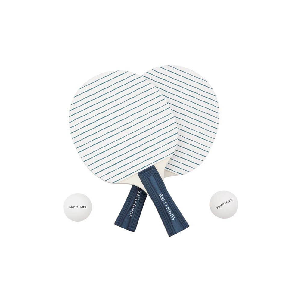 Set Tennis de Table à Rayures - Cadeau Jeu