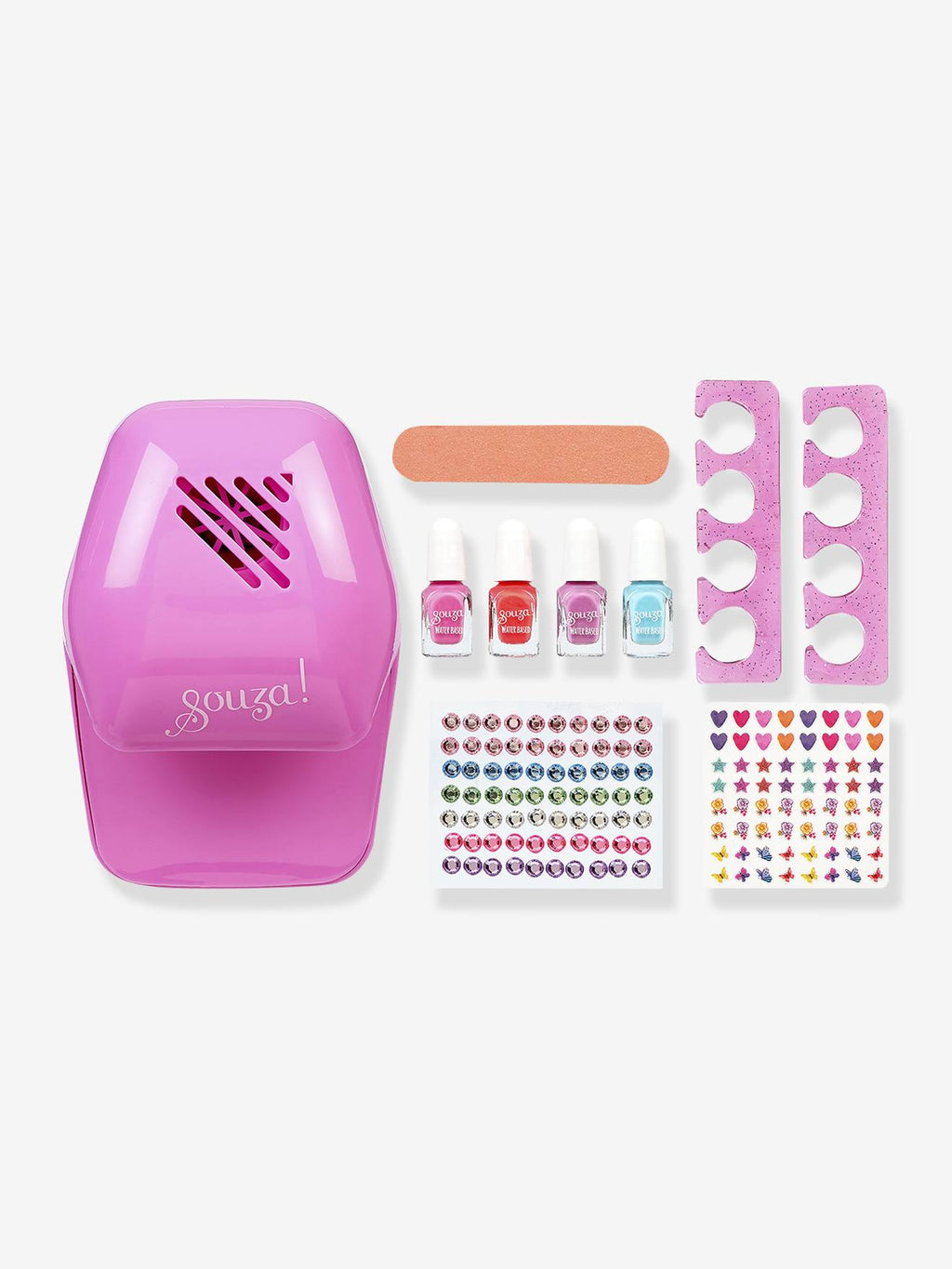 Set vernis à ongles et sèche-ongle rose