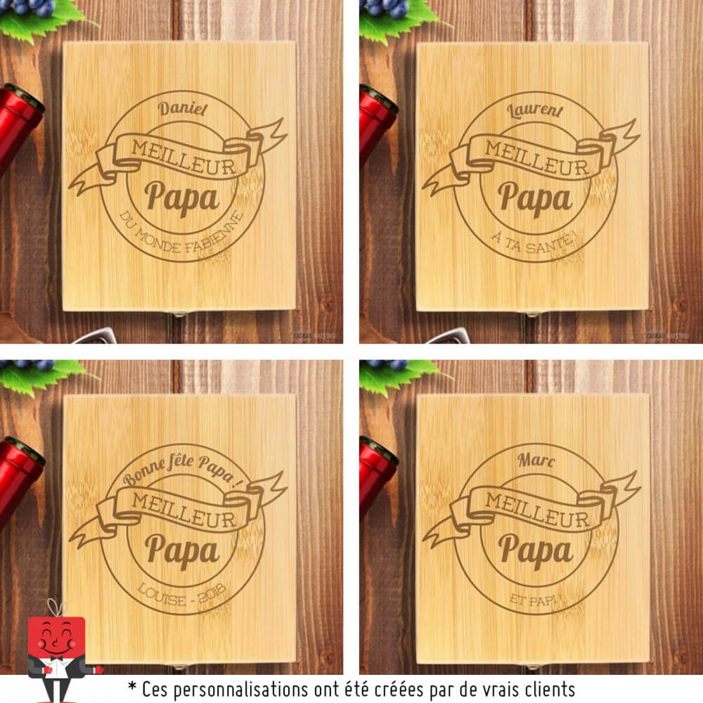 Set à Vin Papa À Personnaliser - Coffret de Vin Personnalisé CadoMaestro