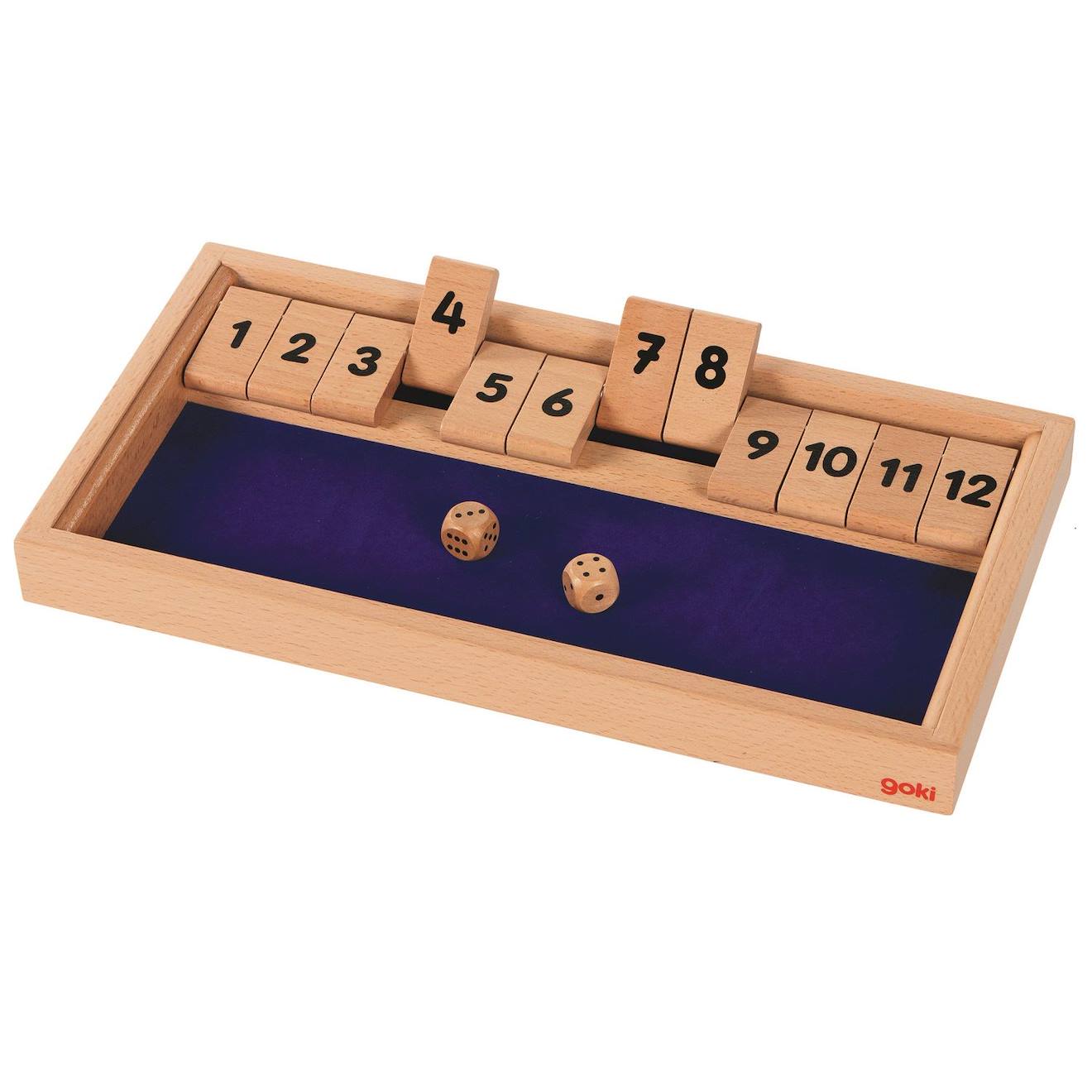 Shut the box - jeu de dés bleu