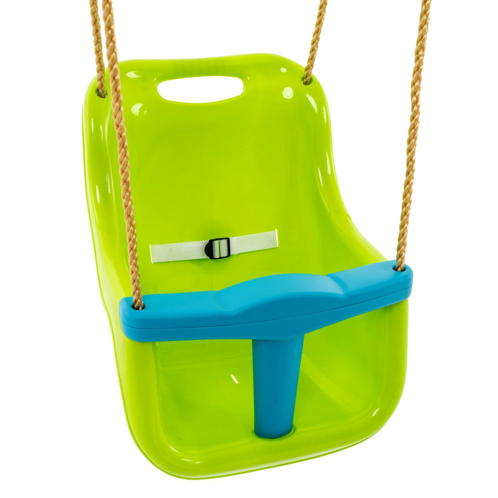 Siège bébé balançoire plastique h190-250cm vert - bleu