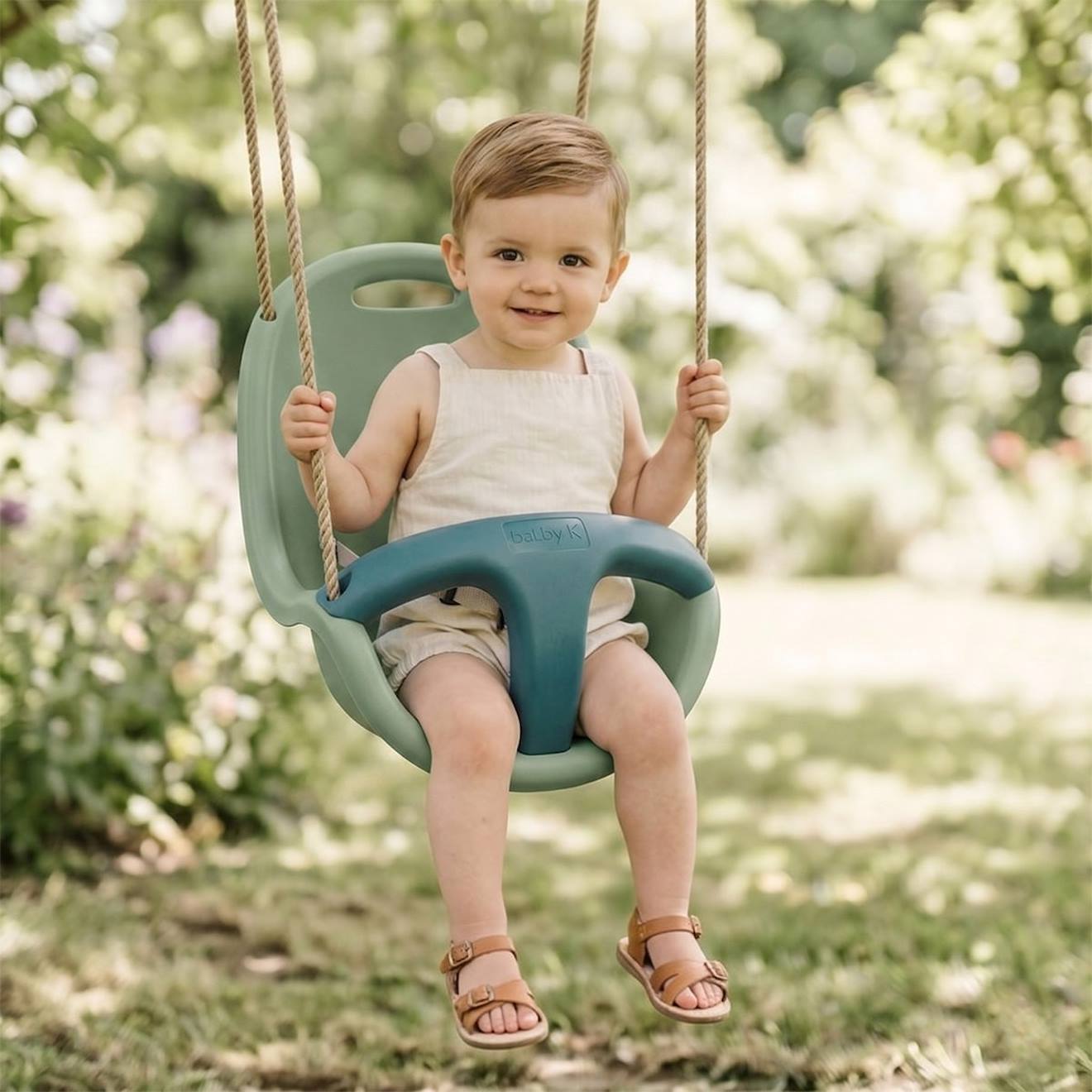 Siège bébé pour portique balançoire 1,9 m - 2,5 m pour enfants vert