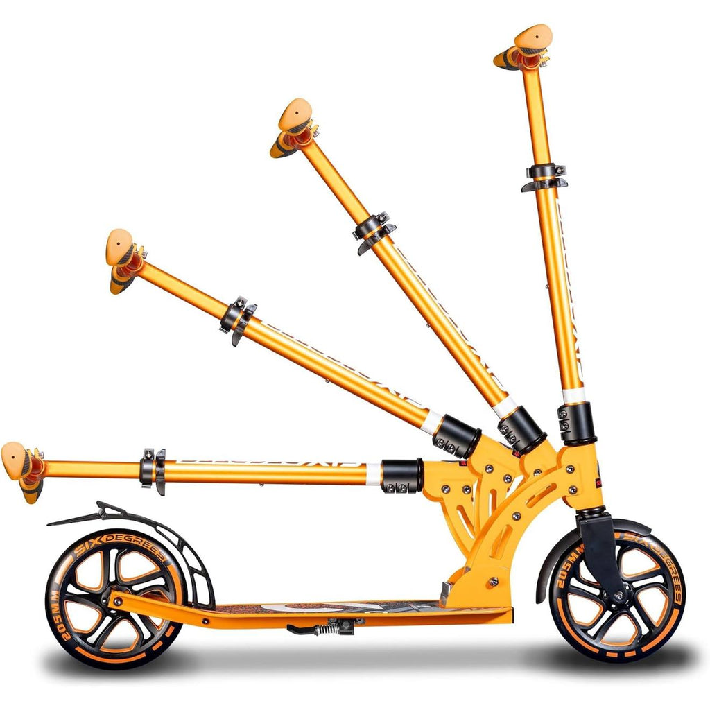 Six degrees trottinette aluminium 205 mm orange