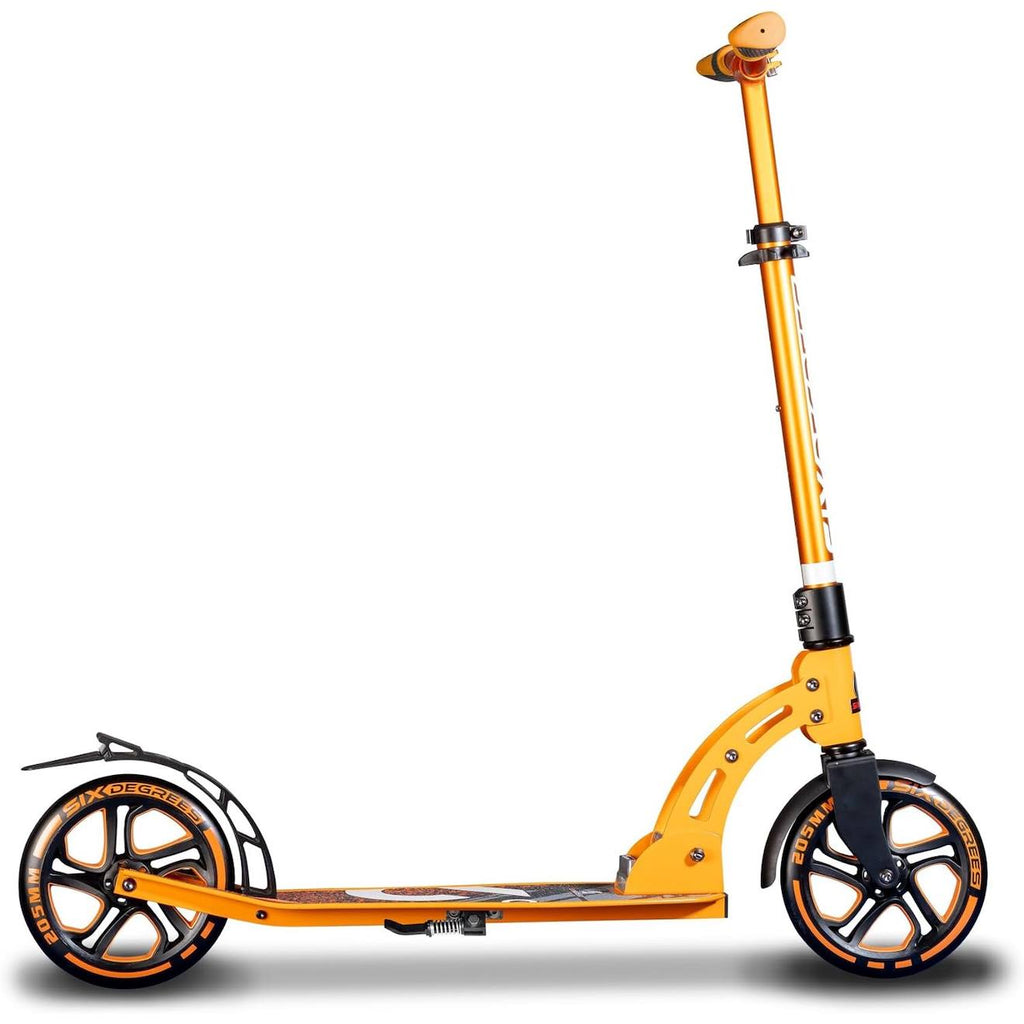 Six degrees trottinette aluminium 205 mm orange