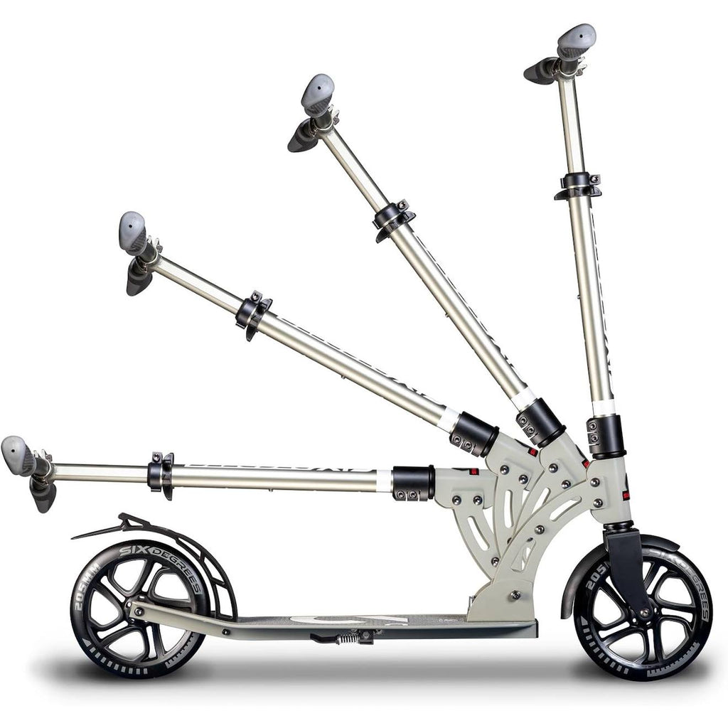 Six degrees trottinette aluminium 205 mm gris