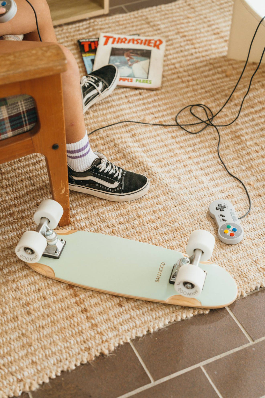 Skateboard en érable canadien pour enfants de 3 ans et plus menthe