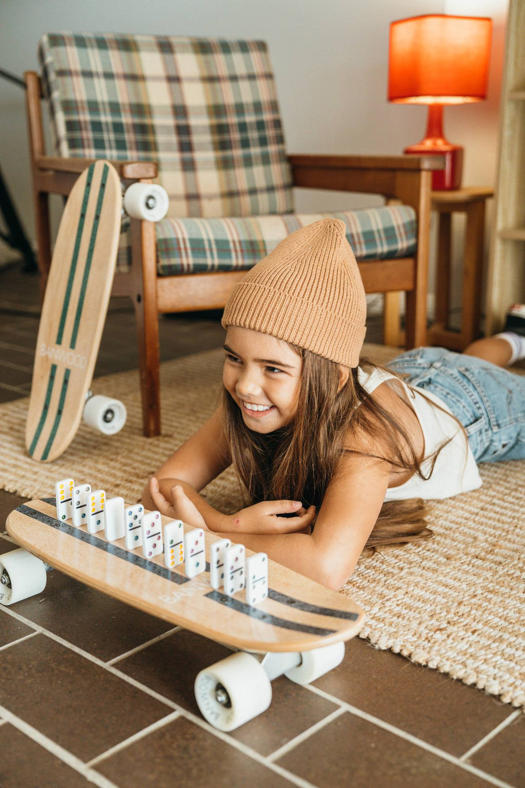 Skateboard en érable canadien pour enfants de 3 ans et plus marine
