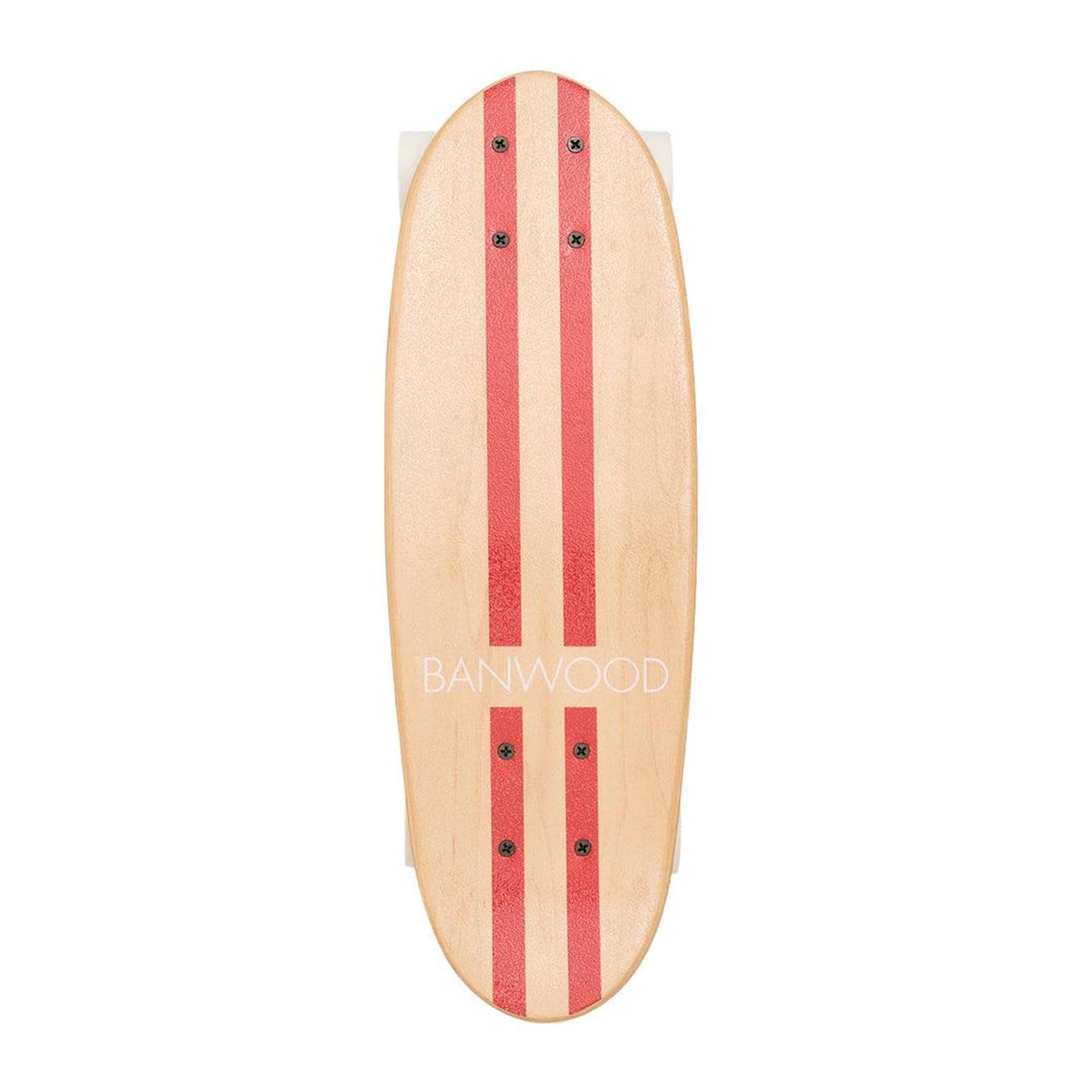 Skateboard en érable canadien pour enfants de 3 ans et plus rouge