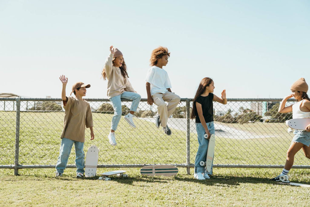 Skateboard en érable canadien pour enfants de 3 ans et plus blanc