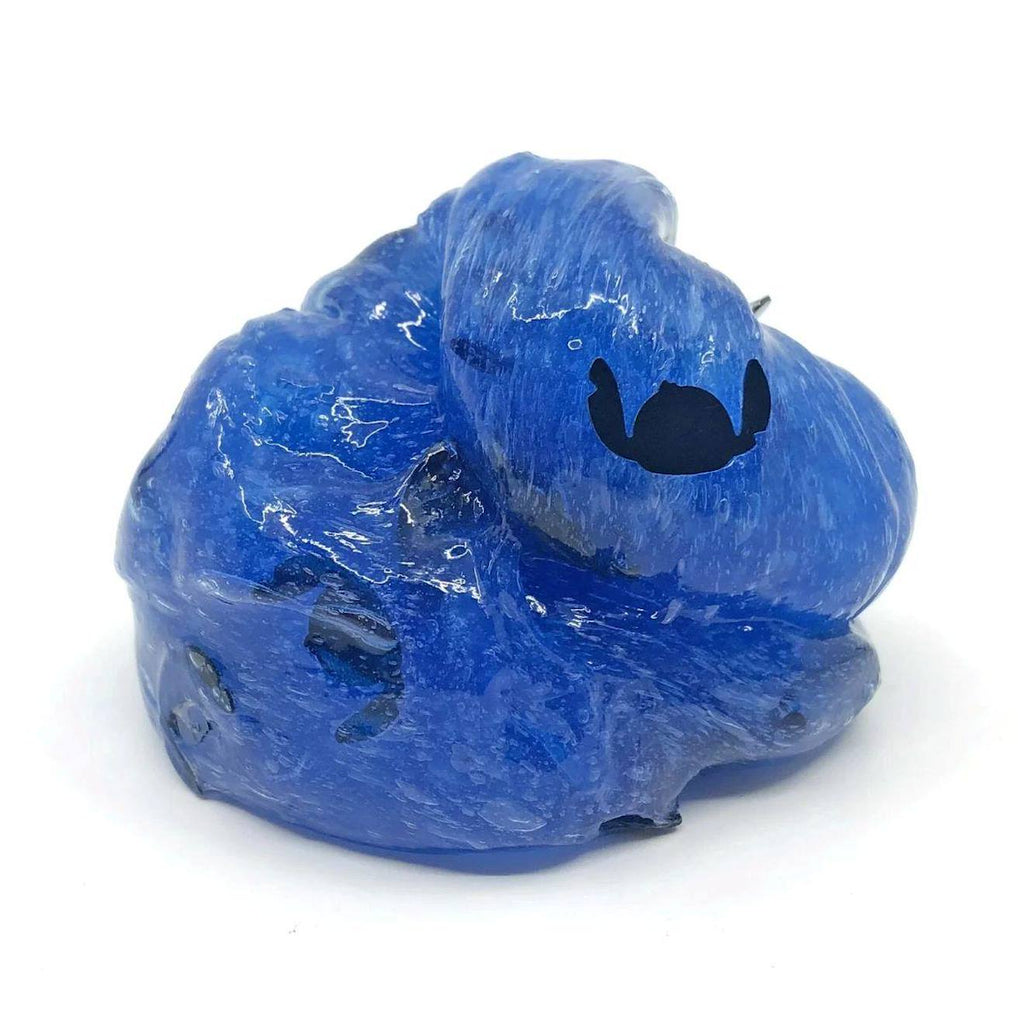 Slime avec etui en forme de Stitch - slime extensible bleu