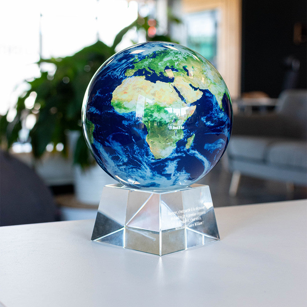 Socle Cristal pour Globe Mova à Personnaliser - Globe Terrestre Original