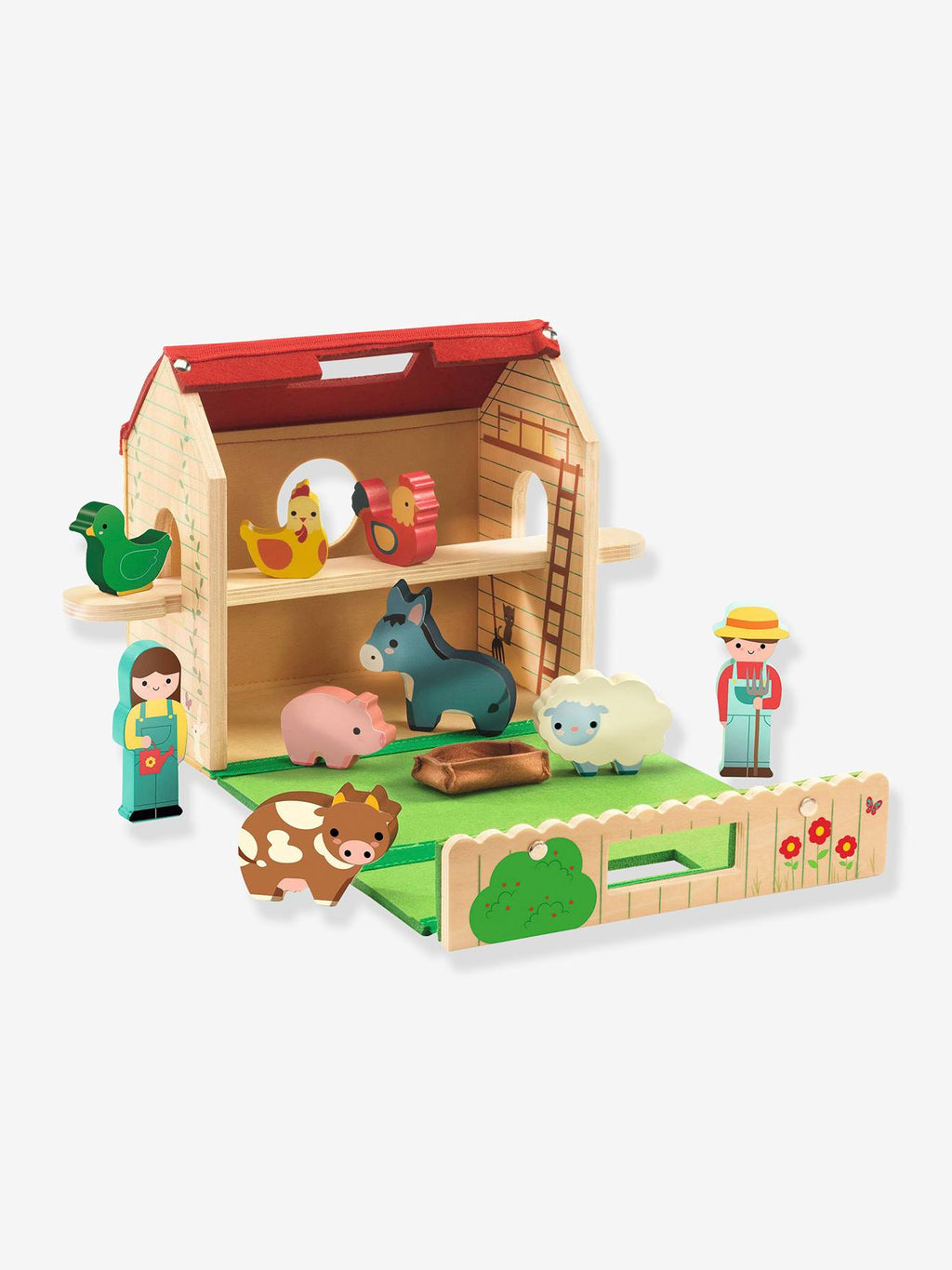 Softi farm fermé en bois - multicolore