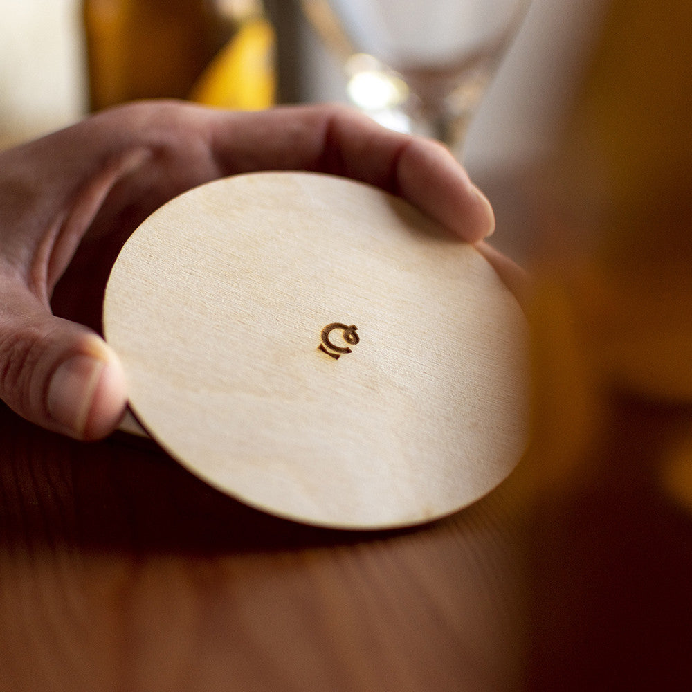 Sous-Verres Bois Tennis à Personnaliser (x4) - Sous-Verre Personnalisé