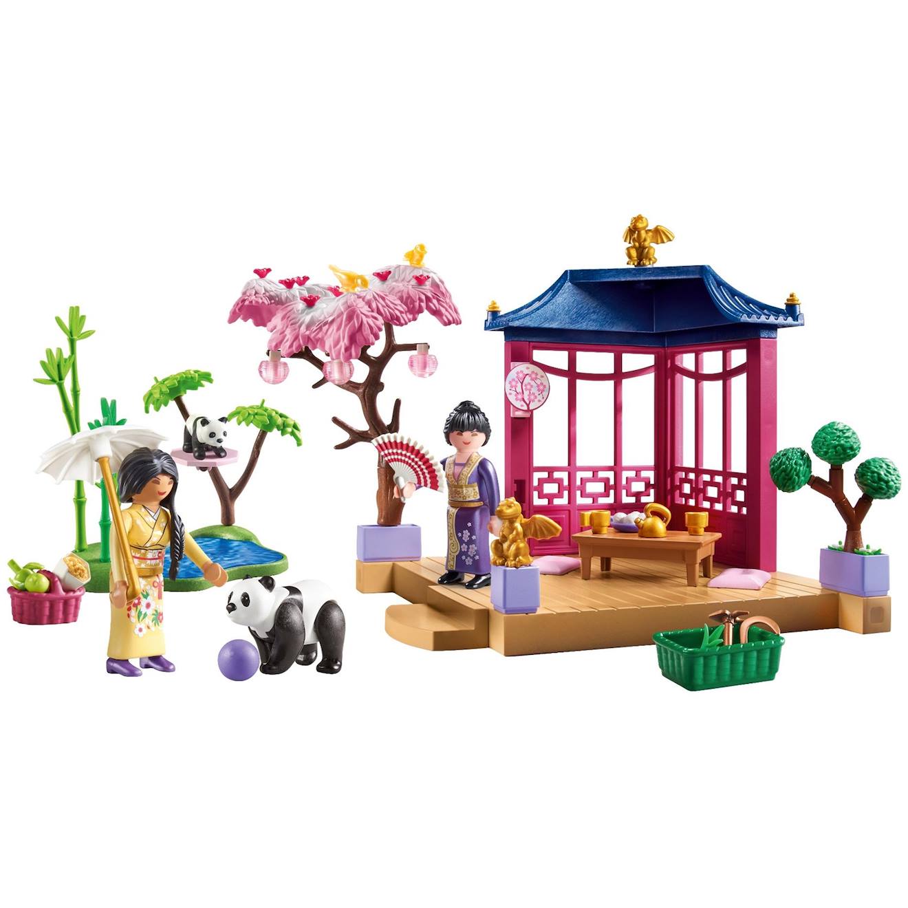 Specials jardin asiatique avec deux personnages et pandas 71762 multicolor