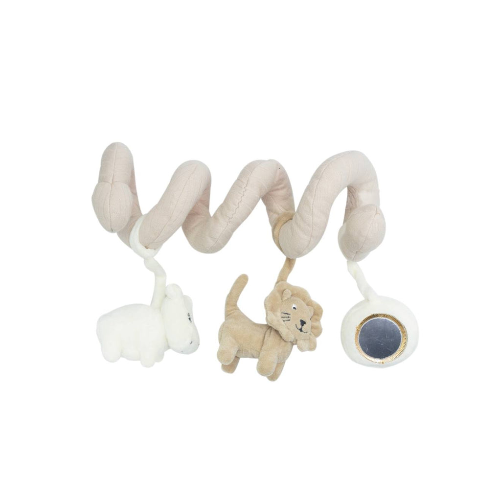 Spirale d'activité lion et hippopotame beige