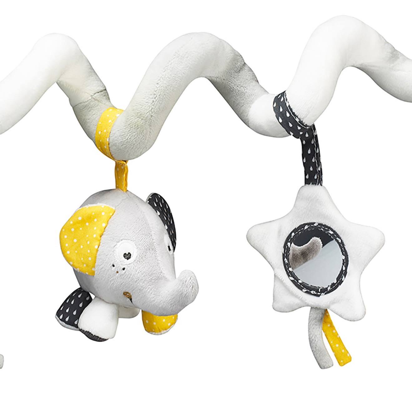 Spirale d'activités en velours - babyfan blanc