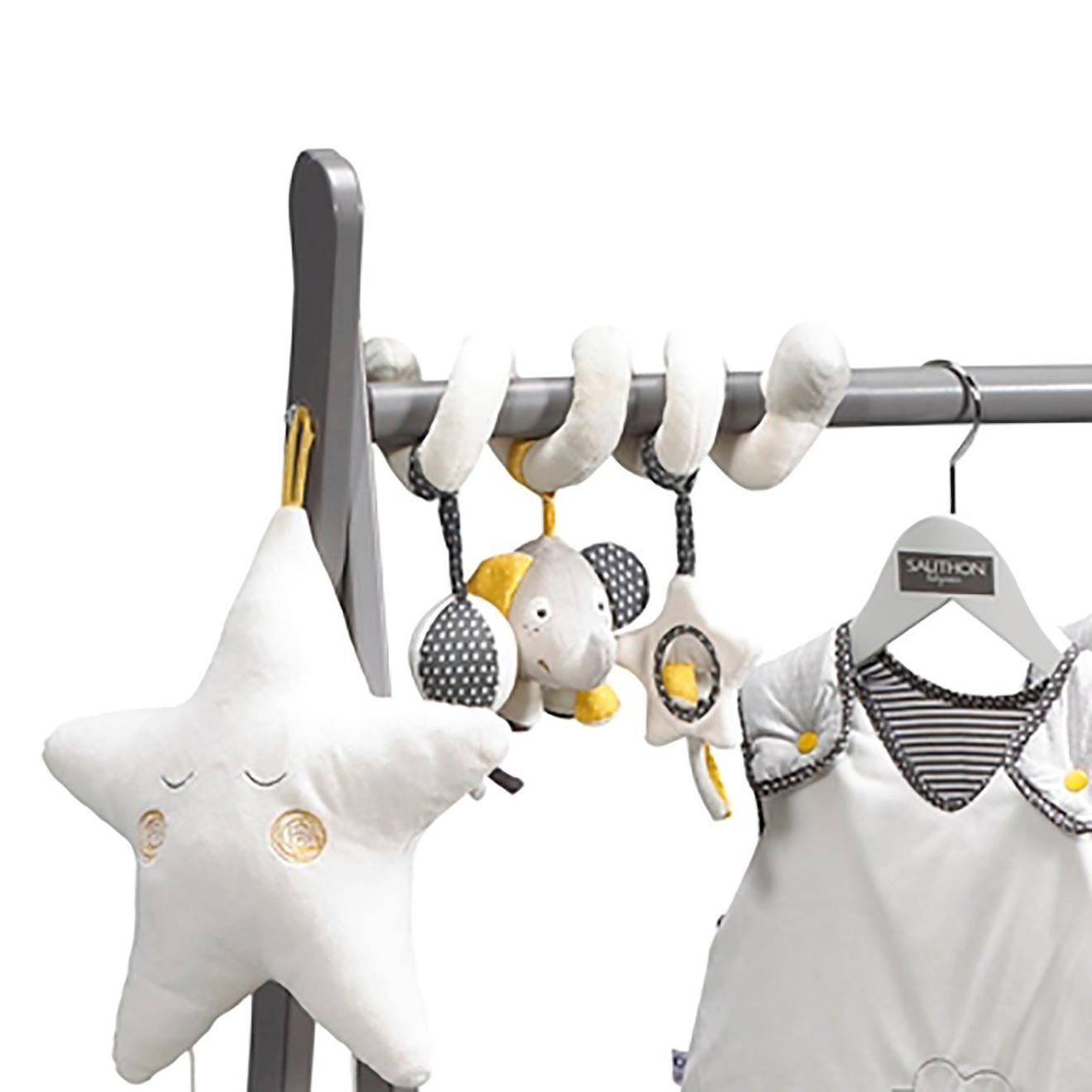 Spirale d'activités en velours - babyfan blanc