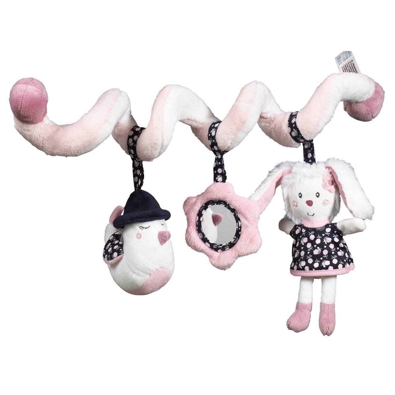 Spirale d'activités en velours - miss fleur de lune blanc