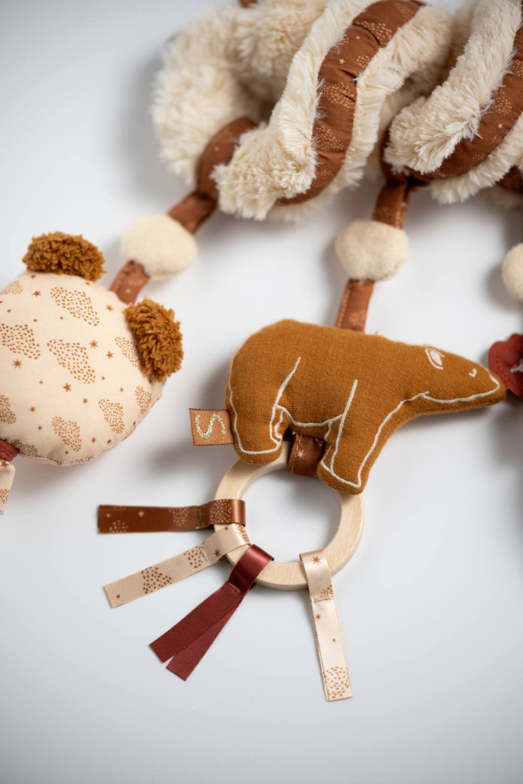 Spirale d'activités ours en peluche - orsino beige