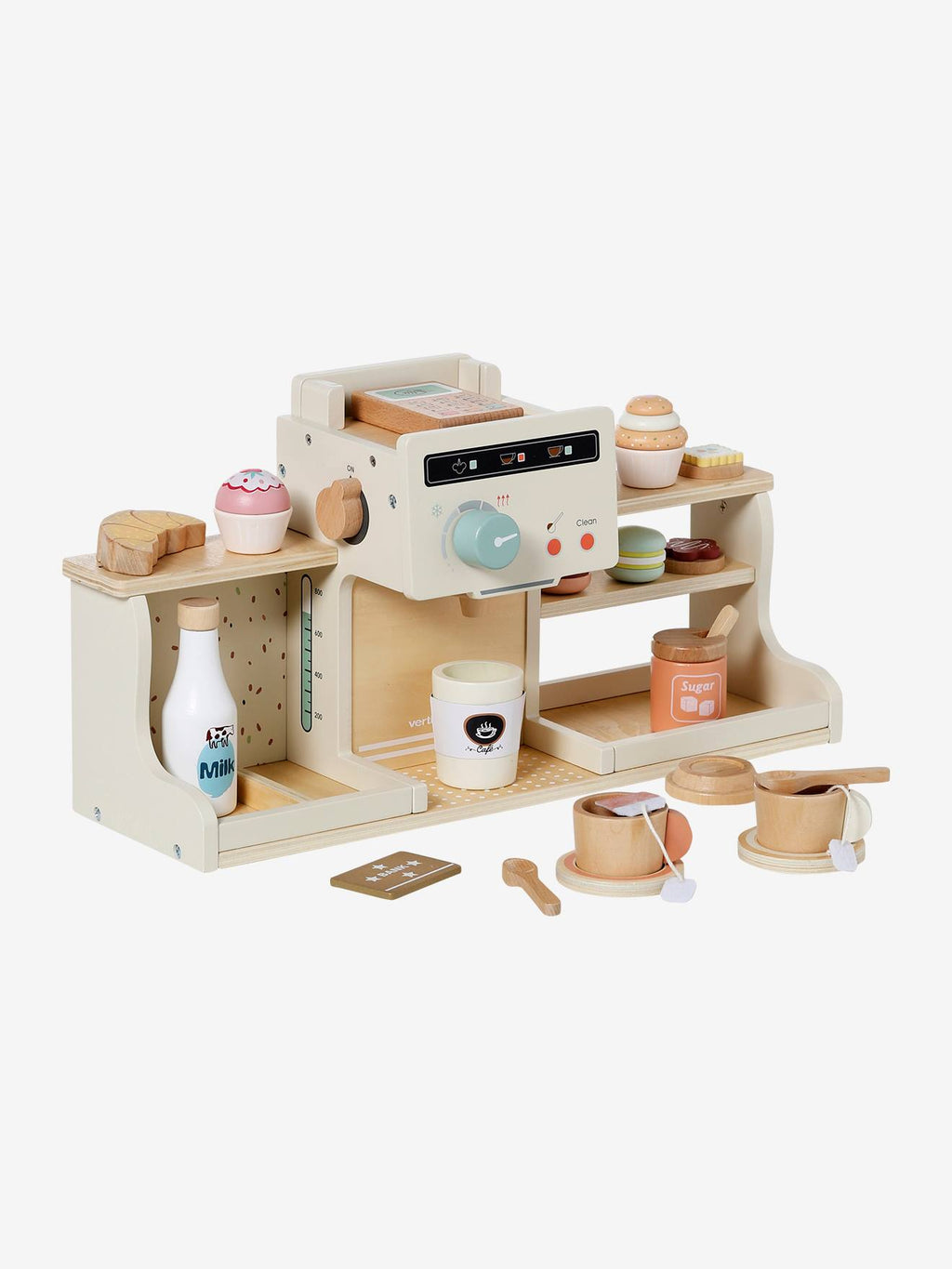 Stand de café en bois FSC écru